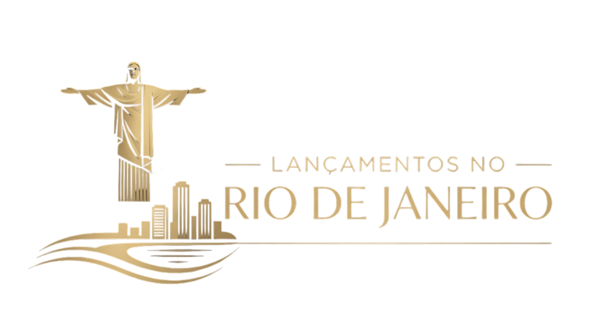 Logo de lançamentos imobiliários no Rio de Janeiro com design premium e identidade de alto padrão de luxo