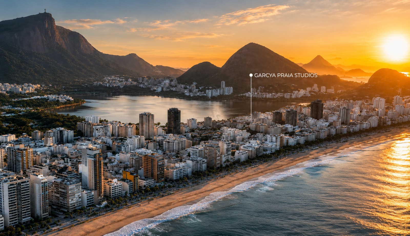 Vista aérea dos apartamentos de luxo em Ipanema RJ com localização privilegiada entre a praia e a Lagoa