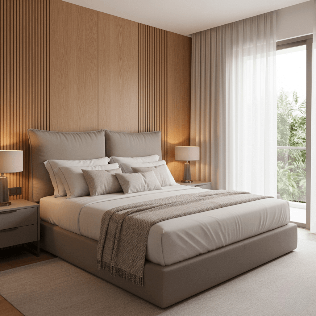 Quarto moderno e sofisticado no Garcya Praia Studios em Ipanema RJ