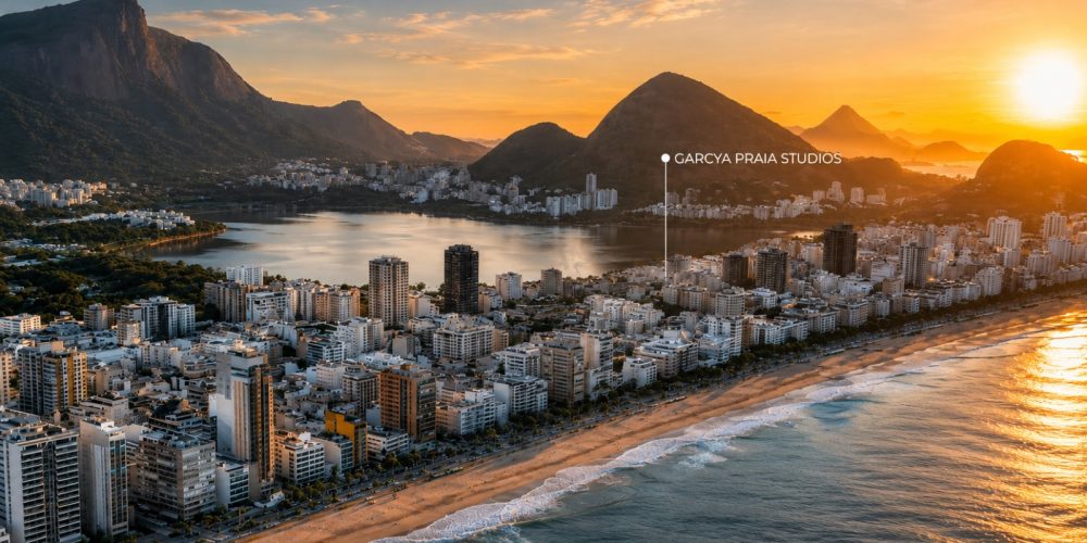 Vista aérea dos apartamentos de luxo em Ipanema RJ com localização privilegiada entre a praia e a Lagoa